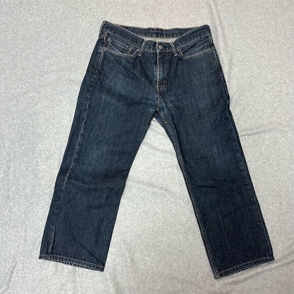 Levi's 514 Men's Straight Leg Dark Blue Jeans Size 34x30 See measurements - Picture 3 of 16